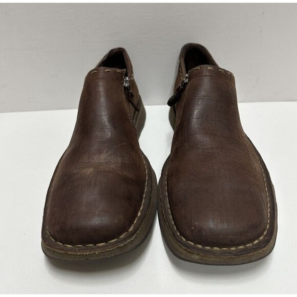 Timberland men size 8.5 M casual brown leather shoes with zip main image 6
